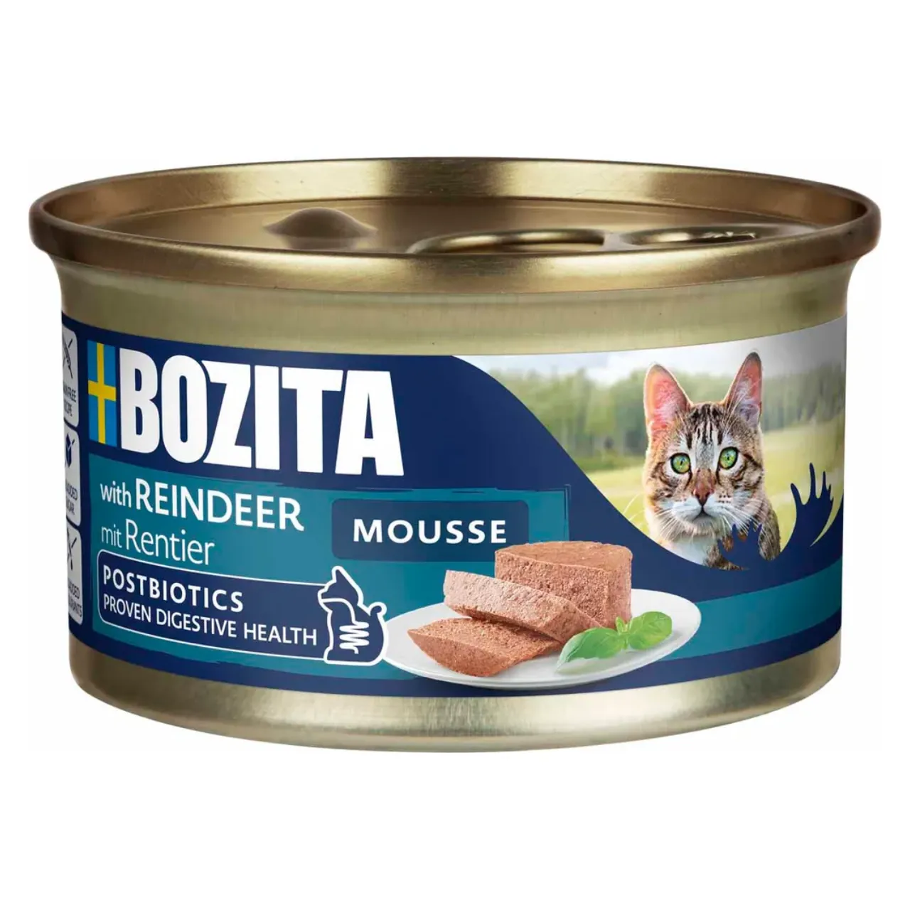 Bozita Mousse Rensdyr 85 g - Kornfrit Fuldfoder til Kat